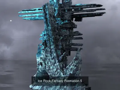 Ice rocks Fantasy Collection 1 3D Model Pack