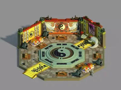 Gang indoor - Feng Shui array 3D model