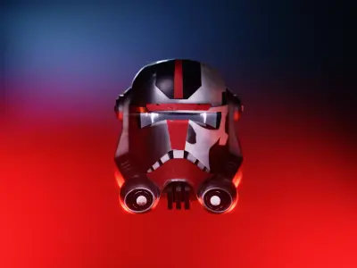 Star Wars Bad Batch Hunter Helmet  3D model