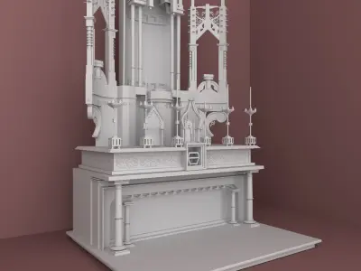 Altar 3d Model Low-poly 3D model