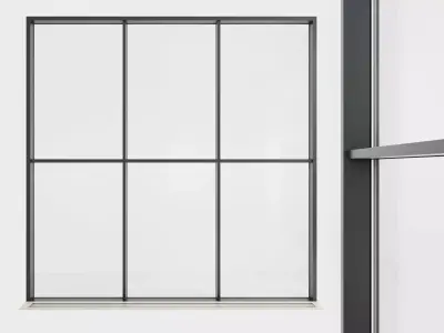 Panoramic glazing Stained glass 40 Low-poly 3D model