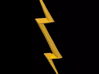 Zeus lightning bolt 3D model
