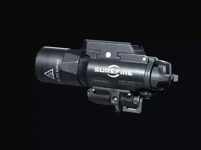 Surefire X400 tactical weaponlight Low-poly 3D model