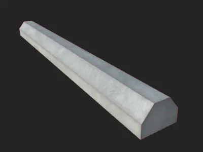 Barriers Bundle Low Poly PBR Concrete  Free low-poly 3D model