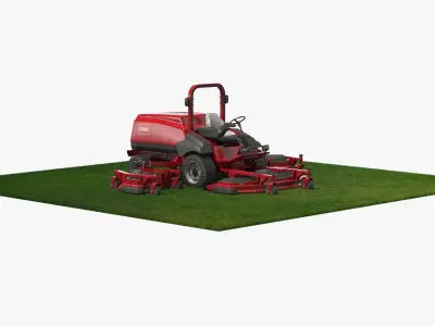  Rotary Mower Toro Groundsmaster 5900 on Green Lawn Fur 