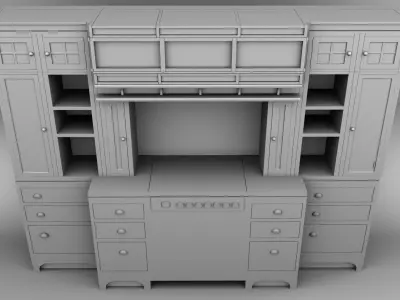 Kitchen part 01 Low-poly 3D model