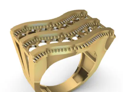 Modern Ajda rings 3D Print Models 60-69 3D print model 3D print model