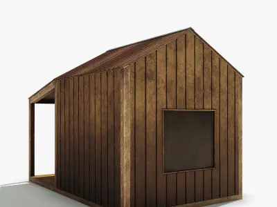 Dog House Low-poly 3D model