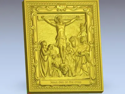 Lent stl 14 stations of the cross cnc 3D print model