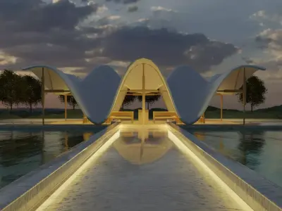 Architectural building Free 3D model