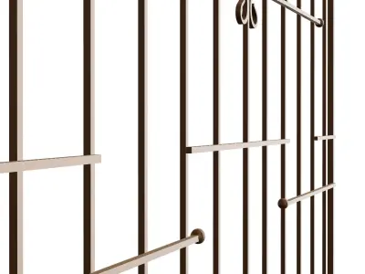 Iron window grate 3D model 3D model