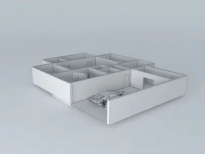 House floor plan of apartment Free 3D model