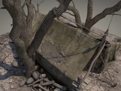 Survival Tent v7 3D model