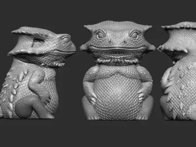 lizard kaiju 3D print model