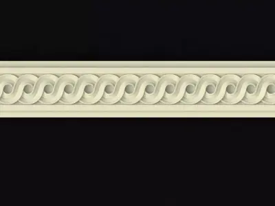 carved baguette 3D model