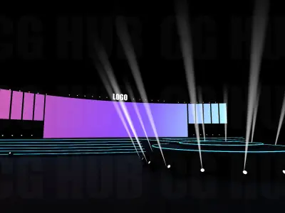 Event stage design 3D model