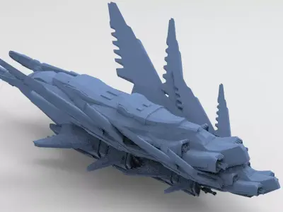Sci-Fi Insectoid ship base 4  3D model
