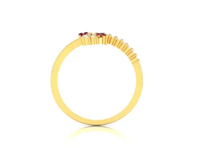 Diamond Ring For Women 3d Print Model 3D print model 16