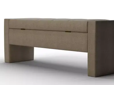 Wyndham Upholstered Storage Bench Orly Natural Low-poly 3D model