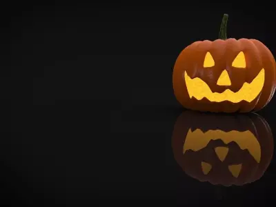Halloween Pumpkin Low-poly 3D model