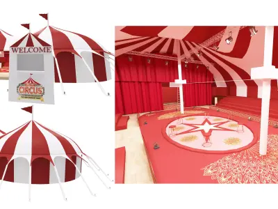 Circus interior and exterior model 3D model