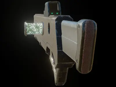 Sci-Fi Weapon Low-poly 3D model