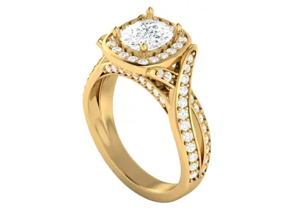 Women Ring  Render 3dm STL OBJ FBX Details 3D print model 97