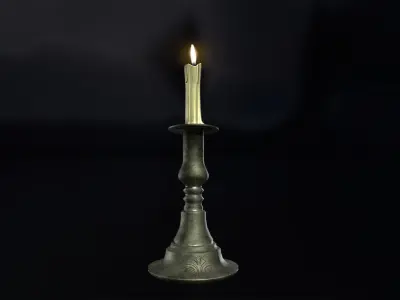 Candle Stand 05 Low-poly 3D model