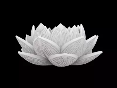 Candle Holder Lotus Design 3D Print Model 3D print model