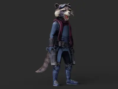 Rocket Racoon 3d model Scan Low-poly 3D model