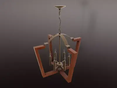 Modern 3D Ceiling Light Low-poly 3D model