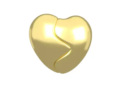 Broken Heart v1 010 Low-poly 3D model