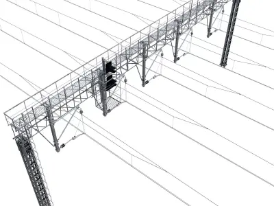 Railway contact network support pack 3 3D model