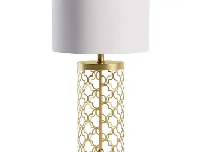 Elegant Gold Table Lamp 3D model