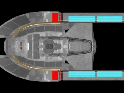Star Trek Texas-Class Starship Low-poly 3D model