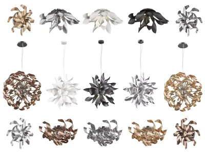 754 Turbio Lightstar Collection of Modern Lamps 3D Model Pack