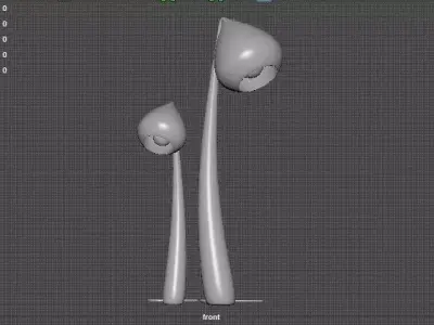 Modern flower pod light  3D model