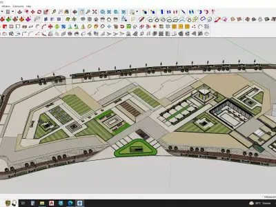 Sketchup shopping mall landscape 3d model 3D model