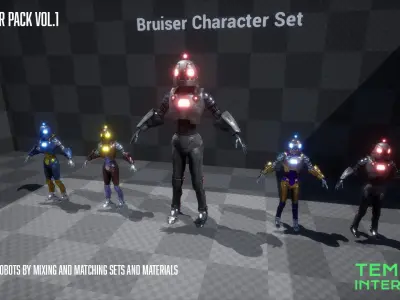 Mecha Mixer Pack Vol 1 Low-poly 3D model