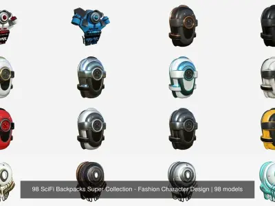 98 SciFi Backpacks Super Collection - Fashion Character Design