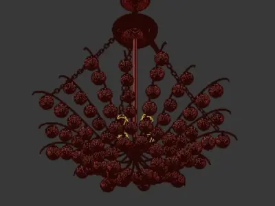 Currey Company Lighting Quantum Chandelier 3D model