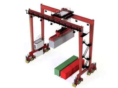 RTG CRANE FULL  3D model