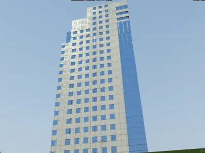 skyscraper building 3d model Low-poly 3D model purchase