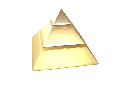 Layer Pyramid v1 003 Low-poly 3D model