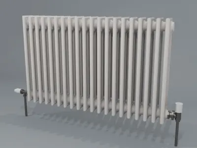 traditional style radiator 100cm Low-poly 3D model