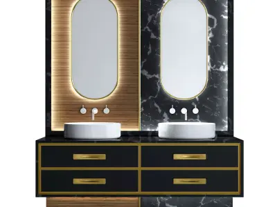 Bathroom Furniture Set 1 3D model