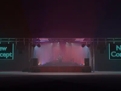 Band stage Free low-poly 3D model