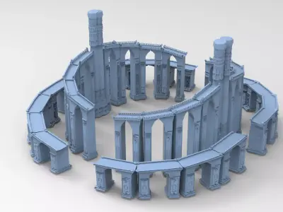 Babylon Gardens Dragon city bridges 3D model