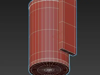 SHADY wall sconce with shade and brass finish 3D model