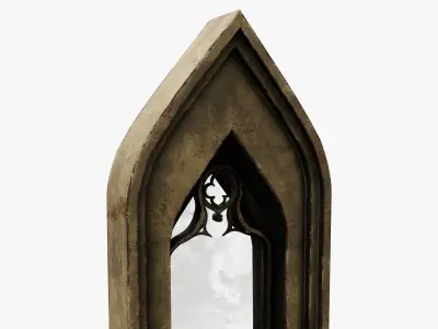 Medieval window Low-poly 3D model